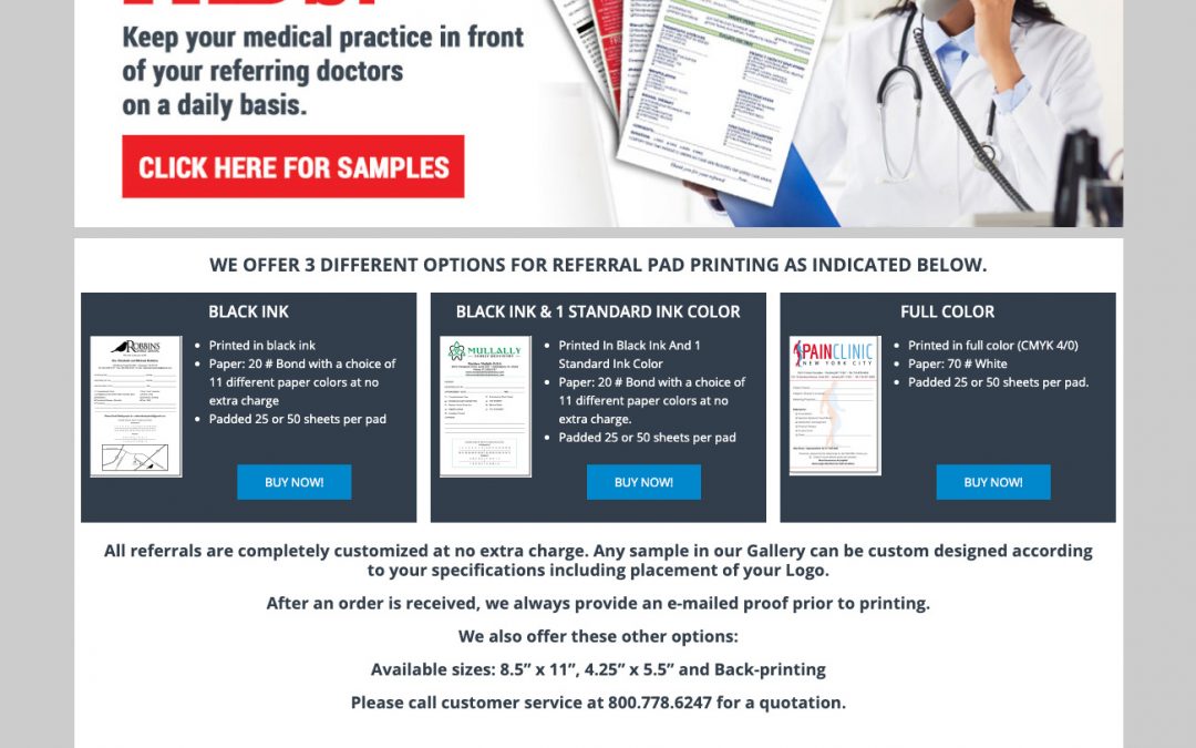 Medical Referral Pads